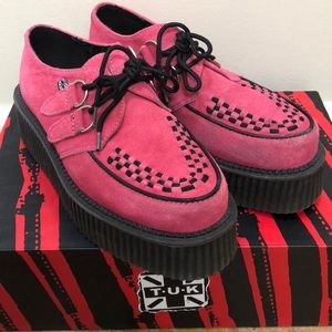 Tuk pink suede mondo creeper - moving sale must go
